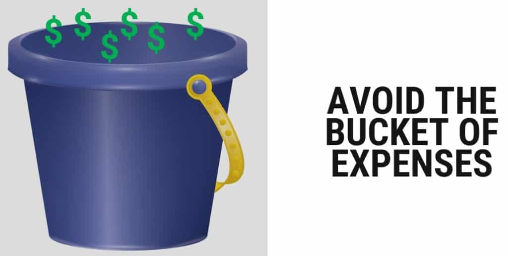 bucket of expenses